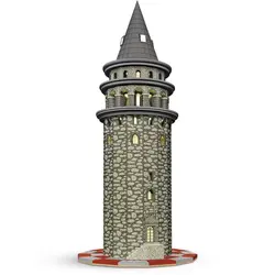 ماکت ساختنی اشل - برج گالاتا استانبول 98 قطعه - کتابفروشی روباه قرمز