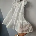 پیراهن حریر سفید طرح کلوش