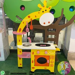 آشپزخانه چوبی کودک طرح زرافه