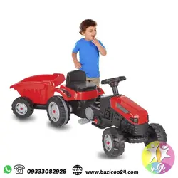 تراکتور پدالی کودک برند پیلسان به همراه یدک کش