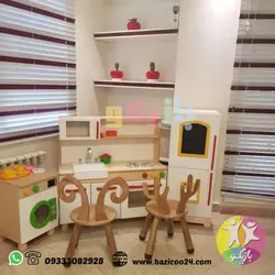 آشپزخانه چوبی کودک مدل سوپر