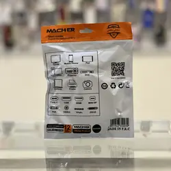 کابل برق ۳ پین کامپیوتر 1.5 متری مچر مدل MR-89Macher MR-89 1.5m 3-Pin Cable For Computer Power