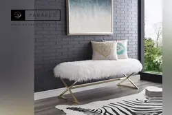 خرید نیمکت استیل ناتالیا Natalia شیک و مدرن طلایی و نقره ای ارزان قیمت