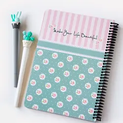 دفتر خط دار دات نوت طرح گل ریز (dotnote) - bookisland