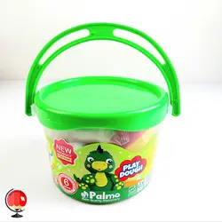 خمیر بازی پالمو سطلی  6 رنگ