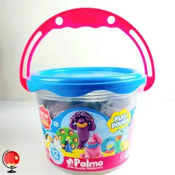 خمیر بازی پالمو سطلی 12 رنگ