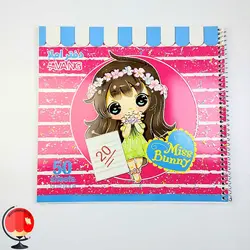 دفتر املا 50 برگ سیمی طرح دختر آونگ