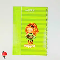 دفتر رسم شطرنجی 1 سانت 50 برگ سیمی جلد سبز آونگ