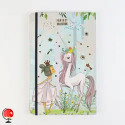 دفتر یادداشت جلد سخت کینگ طرح یونیکورن و پرنسس