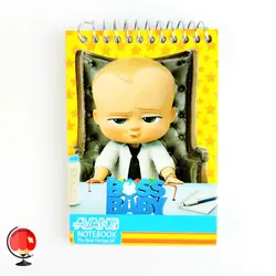 دفترچه یادداشت سیمی طرح بچه رئیس 60 برگ