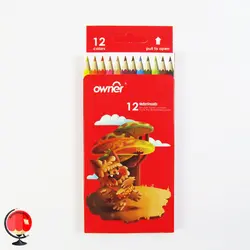 مداد رنگی 12 رنگ اونر طرح قارچ
