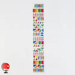 برچسب برجسته طرح مداد دفتر