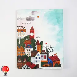 دفتر کلاسوری 100 برگ قفل فلزی طرح شهر زیبا سویل