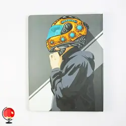 دفتر کلاسوری 100 برگ قفل فلزی طرح موتورسوار سویل