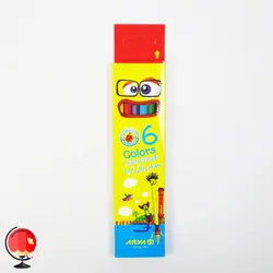 مداد رنگی 6 رنگ آریا طرح پسرانه