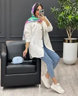 شومیز کتان رنگی کد543