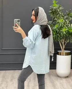 شومیز کتان رنگی کد543