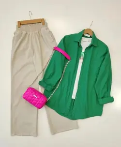 مانتو اسپرت تک جیب پوپلین کد545