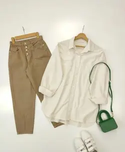 مانتو اسپرت تک جیب پوپلین کد545