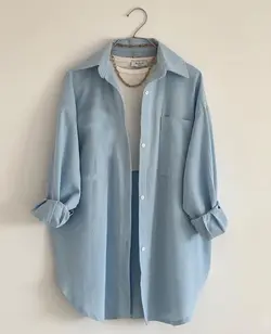 مانتو اسپرت تک جیب پوپلین کد557