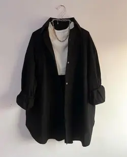 مانتو اسپرت تک جیب پوپلین کد557