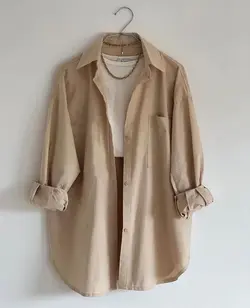 مانتو اسپرت تک جیب پوپلین کد557