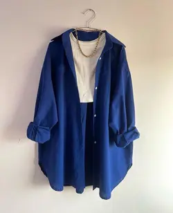 مانتو اسپرت تک جیب پوپلین کد557