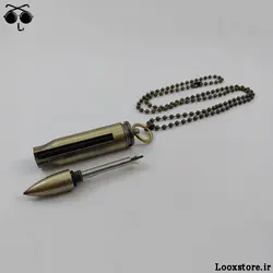 گردنبند فندک بنزینی با طرح فشنگ (گلوله)