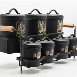 سرویس پاسماوری کاکتوس مشکی طلایی unique کد 8105