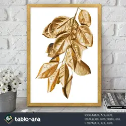 خرید تابلو دکوراتیو 323.3 برگ طلایی - تابلو آرا