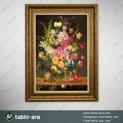 خرید تابلو مخمل طرح گل و گیاه - تابلو آرا