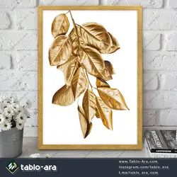 خرید تابلو دکوراتیو 323.1 برگ طلایی - تابلو آرا