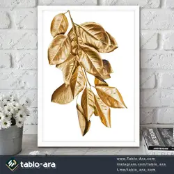 خرید تابلو دکوراتیو 323.1 برگ طلایی - تابلو آرا