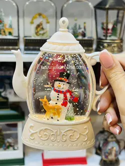 قوری آدم برفی چراغدار،دکوری کریسمس