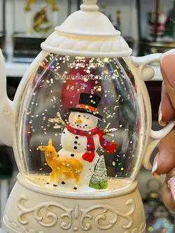 قوری آدم برفی چراغدار،دکوری کریسمس