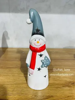 دکوری چراغدار بابانوئل و آدم برفی کریسمس بزرگ