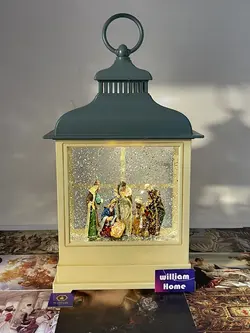 فانوس موزیکال ولادت مسیح و مجوسان،آبی