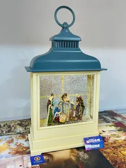 فانوس موزیکال ولادت مسیح و مجوسان،آبی