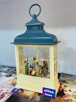 فانوس موزیکال ولادت مسیح و مجوسان،آبی