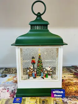 فانوس موزیکال دهکده کریسمس،سبز