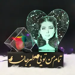 باکس گل رز جاودان مدل مرکب مشکی