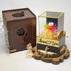 باکس گل رز جاودان مدل راک