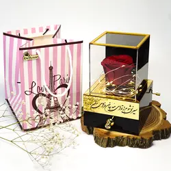 باکس گل رز جاودان مدل راک
