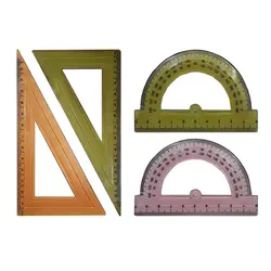 ست گونیا و نقاله مدل FLEX بسته 4 عددی