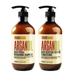 پک شامپو و ماسک مو پیور نیچر Pure Nature (فاقد سولفات، با آبکشی)مدل آرگان