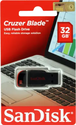 فلش مموری 32گیگابایت Sandisk مدل CRUZER BLADE - فروشگاه ابزارجو