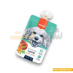 پودینگ سگ ونپی طعم بره با هویج و نخود فرنگی