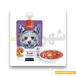 پودینگ سگ ونپی طعم اردک با هویج و نخود فرنگی