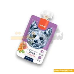 پودینگ سگ ونپی طعم اردک با هویج و نخود فرنگی