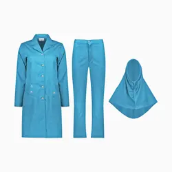 ست روپوش و شلوار و مقنعه اتاق عمل زنانه مدل یاس کد 147